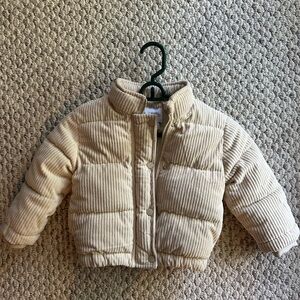 Cream Corduroy Puffer Jacket 3T